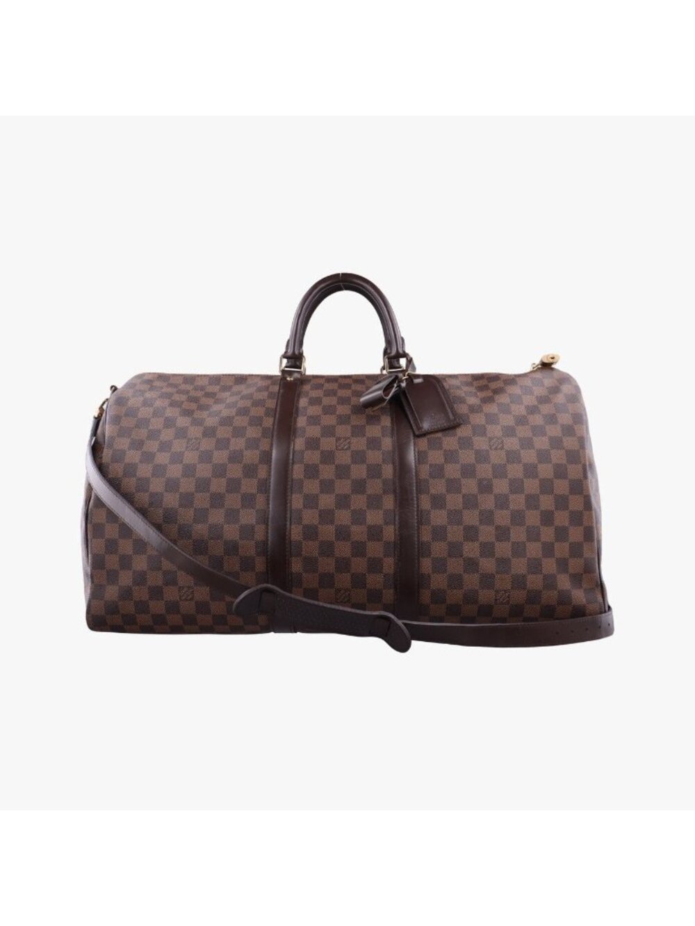Louis Vuitton Keepall Bandouliere 55 Ebene Damier Canvas Messenger Bag